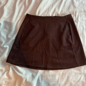Altard State Red Checkered Mini Skirt